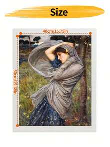 DIY Boreas By John William (Frameless Or Framed 8x12 / 16x20 Inches) Paint By Numbers Kit (Acrylic) Arts & Crafts For Adult Beginners, Classical Oil Painting Home Wall Decor, And Unique Holiday Gifts - Sets - View 9
