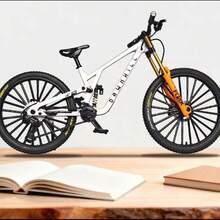 1:8 Scale Alloy Die-Cast Mountain Bike Mini Model, Full Suspension Version, Collectible Desktop Decor, Exclusive Gift For Bicycle Enthusiasts - Multicolor - View 7