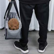 Pet Car Carrier Bed, Cat Dog Nest, Car Center Console Cushion, Portable Pet Carrier Bag, Suitable For Small & Medium Pets - Grey - View 1