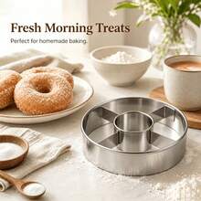 2pcs Donut Shaped Cutter, Suitable For Making Donuts, Cookies, Bread And Other Pastries. Ideal Choice For Home Baking. Easy To Clean, Kitchen Bread And Pastry Baking Tools. - View 7