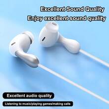 3pcs/Set Earphone In-Ear Berkabel Bentuk Tetesan Air Estetis, Desain Modis, Antarmuka 3.5mm/Type-C Opsional, 3 Warna Berbeda, Cocok Sebagai Hadiah, Dilengkapi Mikrofon - View 2