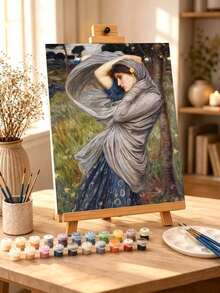DIY Boreas By John William (Frameless Or Framed 8x12 / 16x20 Inches) Paint By Numbers Kit (Acrylic) Arts & Crafts For Adult Beginners, Classical Oil Painting Home Wall Decor, And Unique Holiday Gifts - Sets - View 1