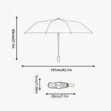 1pc Extra Large Dual-Use Sun & Rain Umbrella, Reinforced Frame, Foldable Design, 10 Ribs, Durable 190T Fabric, Business Black Coating Edge, Thickened UV Protection, Waterproof, Mini Compact Pocket Size, Fiber Frame, Portable Flat Card Holder Style, Ultra-Light 5-Fold Umbrella, Women's Outdoor Mini Sunshade Beach Parasol, Foldable High-Density Black Coating - A - View 5