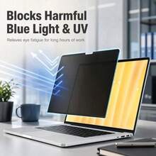 Magnetic Privacy Screen Protector, Compatible With MacBook Neo 13-Inch 2026 A18 Pro 14 16 Inch, Air 13 13.6 15 Inch, Removable Anti-Glare Laptop Privacy Filter, Suitable For Office, Cafe, Airport, High-Speed Train And Other Public Places - View 5