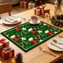 1pc Dish Drying Mat, Coffee Machine Mat, Christmas Series Pattern Dish Drying Mat, Tabletop Protective Placemat, Suitable For Kitchen Dish Drying, Suitable For Holiday Table Decoration, Multi-Purpose Drying Mat, Home Gift, Tabletop Decor - XYLSD-1134 - View 5