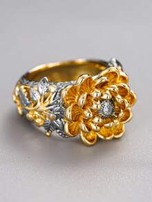 1pc Romantic Ring Women's Wedding Engagement Party Jewelry Valentine's Day Gift - 1# - View 4
