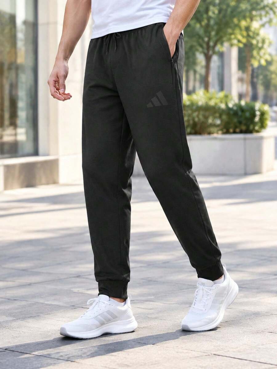 Adidas Men's Sports Long Pants M Z.N.E. PT Running Training Breathable Lightweight Casual Sweatpants JD9599 - Black - View 1