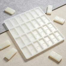 1pc 28 Blocks Silicone Mold For Domino Game, Diy Crystal Epoxy Resin Dropping Mold With Cute Cartoon Pattern, Early Education And Math Learning Educational Toy - White - View 10
