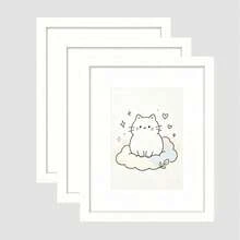 Mosearon 3pcs/2pcs/1pc White MDF Photo Frame, A4 Certificate Frame, 30*40CM Frame, No Matting, Acrylic Transparent Panel, Suitable For Living Room, Bedroom, Gallery Wall Decor, Gift Frame - White - View 1