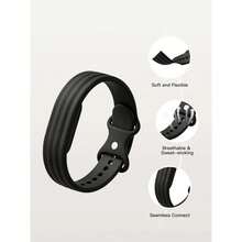 2pcs Compatible With Google Air Watch Bands - Woven Nylon And Soft Silicone Material Sports Replacement Bands; Breathable, Lightweight, Adjustable And Sweat-Proof; Suitable For Fitness And Daily Wear Smartwatch Accessories (No Screen); Unisex - Black + Starlight - View 4