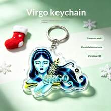 Exquisite 12 Zodiac Signs Acrylic Keychains, Multiple Constellation Styles Available! High-Transparency Acrylic Material, Vibrant And Delicate Pattern Colors, Smooth Polished Edges. Paired With Durable Metal Key Ring, Resistant To Fading And Breaking. Can Be Hung On Keys, Backpacks, Suitable As Daily Accessories Or Gifts For Friends And Family - one-size - View 5