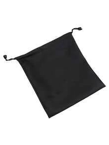Tas Penyimpanan dan Tas Hadiah Earphone Kulit PU Lembut dengan Tali Serut, Tas Headphone Portabel Serbaguna, Kantong Headset Gaming, Tas Aksesori Kerajinan Perhiasan - Hitam - View 11