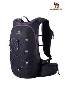 CAMEL CROWN Unisex Lightweight Large Capacity Backpack, Suitable For Hiking, Trekking, Casual Sports, Outdoor Climbing And Travel - Purple Ink Black - View 2