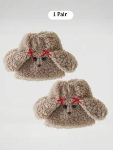 1 Pair Cute Cartoon Sheep Leg Sets Fuzzy Leg Warmers With Red Bowknot, Fluffy Boot Toppers For Winter Snow Boots - Multicolor - View 20