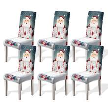1/2/4/6pcs Christmas Print Chair Covers, Cartoon Holiday Atmosphere Decorative Dust-Proof Elastic Full-Coverage Chair Covers - Multicolor - View 10