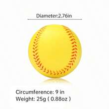 12 Packs Foam Baseballs Softballs Foam Training Ball For Kids Beginners, 9 Inch Practice Baseballs Tballs, Throwing, Catching And Batting Practice - Multicolor - View 3