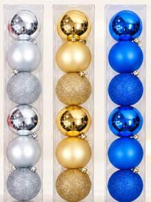 Christmas Ball Ornaments 6PCS Set, 8cm Hanging Baubles For Tree Garland Window Party Decor, 5 Colors - 8cm-6PCS - View 21