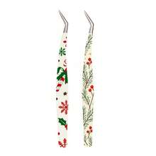 2026 NEW Christmas Design Lash Tweezers Volume Tweezers Private Label Strong Hold Smooth Serrated Eyelash Tweezers Strong Hold Precision Tweezers - Multicolor - View 16