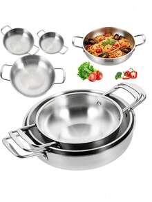 3 Pieces Korean-Style Ramen Cookware Set - Japanese Ramen/Korean Side Dish Bowls With Handles, Suitable For Pasta And Soup, Ideal For Home And Outdoor Cooking, Exquisite Durable Kitchenware - Multiple Sizes Soup Bowls And Salad Bowls - View 2