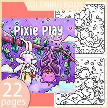 [NEW PiXie PIag Coloring Book] 1pc Original Coloring Book ,22 Pages Single-Sided Printing,Clear Lines And Exquisite Patterns,Ideal For Relaxation | Perfect Gift For New Year, Christmas,Birthdays,School Holidays,Perfect For Adults & Teens & Child - Single Piece - View 1