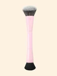 1pc Dual-Ended Multi-Function Professional Makeup Brush, Soft Synthetic Bristles, Suitable For Foundation, Blush, Loose Powder, Highlighter, Contour, Portable Multi-Function Makeup Tool - Pink - View 7
