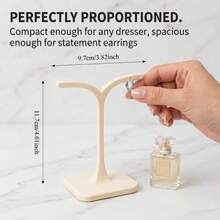 2pcs 3D Printed Y-Shaped Tree Earring Display Stand, Minimalist Jewelry Storage Rack, Desktop Earring Holder, For Hanging Earrings Retail Display And Home Storage - Multicolor - View 5
