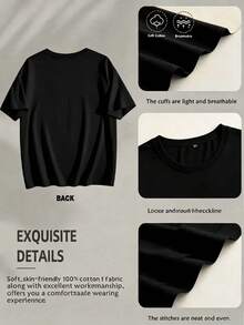 Men T-Shirts - Black - View 6