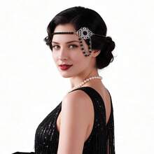 1920年代 Flapper 風格水鑽髮箍頭飾 咆哮20年代女性髮飾 - B - 查看 1
