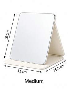 1pc Foldable Makeup Mirror, Portable Desktop Vanity Mirror, Large Size Clear Imaging, Desktop Makeup Mirror With Flip Stand, Portable Makeup Mirror, Suitable For Student Dorm, Bedroom, Travel, Daily Beauty Makeup Tool - Multicolor - View 9