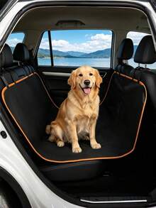 1 Pc Dog Car Seat Cover, Waterproof & Tear-Resistant Pet Seat Protector, With Buckle Straps, Scratch-Resistant & Non-Shedding Dog Back Seat Mat, Universal Fit For Most Cars, Trucks, SUVs - Multicolor - View 1