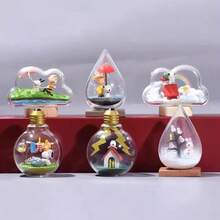 1pc New Snoopy Charlie Brown Bottle Weather Miniature Figure Blind Box, Bottle Contains Different Weather Theme Mini Scenes, 3D Exquisite Design, Each Box Is A Random Style, Collect The Whole Set To Experience Diverse Weather Stories, Popular Cartoon Peripheral Toy, Suitable For Figure Collectors, Place In Display Cabinet - Multicolor - View 3