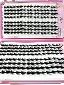 Manga Style Cluster Eyelashes 8-18mm Cartoon Eyelash Clusters Natural Feel Eyelash Extension Clusters Natural Voluminous Individual Lashes Mixed Tray - D - View 4