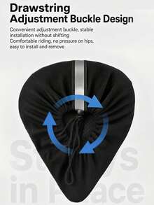 Thickened & Widened Bicycle Seat Cover, Universal Soft Silicone Saddle Cover For Mountain Bike, Road Bike, Commuter Bike, Long-Distance Cycling, Outdoor Cycling Accessory, High Elasticity Shock Absorption Pressure Relief Breathable Non-Stuffy, Long-Ride Comfort Anti-Slip Wear-Resistant Easy Installation & Removal, Outdoor Commute Long-Distance Cycling Cushion Hip Protection Bicycle Accessory, Multi-Model Compatible Silicone Seat Cover Series, Thickened Comfortable Bicycle - Multicolor - View 4