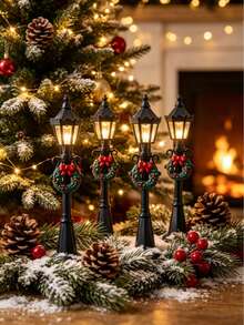 Christmas Decoration Mini Street Light Plastic Fairy Garden Decorative Accessories, Photography Props, Miniature Home Ornaments - Realistic Street Lamp - View 2