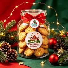 2 Rolls 1000 Pcs Christmas Gift Tags Stickers, Merry Christmas To‑From Self Adhesive Present Labels, 12 Festive Designs Xmas Name Stickers For Gift Wrapping, Stocking Stuffers, Holiday Treat Jars, Gift Bags - 1 Roll Each for 2 Styles - View 4
