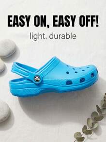 Crocs CLASSIC CLOG Kids' Clogs Comfortable Classic Durable Daily Weekend Beach Blue 206990-4OX - Venetian Blue - View 2