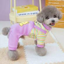 Pet Dog Clothes Four-Legged Jumpsuit Winter Autumn Warm Hoodie Harness For Small Dogs, Teddy, Bichon - Multicolor - View 4