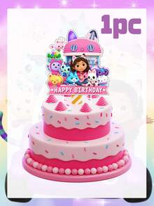 MASSDI Gabby Dollhouse Theme Cupcake Toppers Set, 2 Options 13pcs/25pcs, Cartoon Character Cake Decoration Picks, Complete Dessert Decoration Set, Suitable For Birthday Celebrations, Holiday Parties And Gabby Dollhouse Theme Scene Decor - View 18