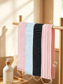 Back Scrubber Bath Strap, Long Dual Loop Exfoliating Back Washing Towel, Textured Mesh Shower Body Scrubber For Skin Cleansing, Blue Pink Bath Exfoliator Strap For Women, Daily Shower Use Bathroom Accessories Travel Essentials Shower Essentials - Multicolor - View 7