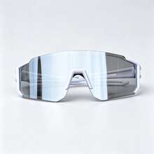 Men's Wraparound One-Piece Decor Eyewear, Colorful Coated Integrated Lens, Multi-Color Options, Fashion Accessories For Outdoor Styling - Multicolor - View 6