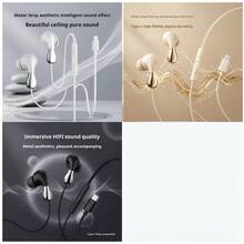 3pcs/Set Earphone In-Ear Berkabel Bentuk Tetesan Air Estetis, Desain Modis, Antarmuka 3.5mm/Type-C Opsional, 3 Warna Berbeda, Cocok Sebagai Hadiah, Dilengkapi Mikrofon - View 11