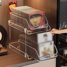 2/3-Tier Large Capacity Clear DVD Storage Box, Transparent Plastic Media Organizer Rack, Portable CD Case Container For Video Games & Cassette Tapes, Dust-Proof Desktop Media Shelf - Transparent - View 8