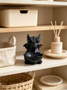 1pc Cute Baby Dragon Hatching Statue, Clay Eggshell Planter & Incense Burner, Fantasy Style Home & Office Decor, Unique Gift For Dragon Lovers, Fantasy Home Decor, Cute Planter, Unique Gift For Him/Her - Multi-color - View 9