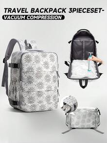 Wizz Air Ryanair Cabin Backpack 40x20x30cm - 15.6 Inch Laptop Compartment, Includes Vacuum Compression Bag And Manual Pump Set, Shoe Storage, Suitable For Short Trips, Cabin Bag, Compact Travel Gear, Christmas Holiday Essential - Multicolor - View 8