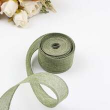 4cm Green Handmade Woven Jute Rope Lace Roll, Wedding Decoration, Handmade Crafts, Floral Home Decor, Rustic Jute Fabric, High-Quality Material, Suitable For Party Supplies, Ribbon Roll, Perfect For Gift Wrapping, Weddings And More - Green - View 8