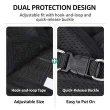 High Visibility Reflective Dog Harness, Breathable Mesh Pet Vest Harness, Adjustable Chest Strap For Small And Medium Dogs, Comes With Matching Dog Leash, Suitable For Night Walks - Multicolor - View 6