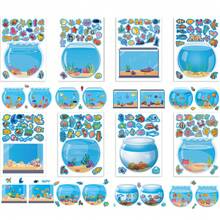 8/16pcs Stiker Akuarium DIY untuk Anak-Anak, Mainan Puzzle Interaktif Orang Tua-Anak, Tempel Ikan Kecil di Akuarium, Mengembangkan Otak Anak, Hadiah Pesta Liburan, Stiker Kemasan Hadiah, Mainan TK, Dapat Digunakan untuk Dekorasi Rumah, Tempel di Meja, Buku Catatan, Balon, Koper, Kulkas, dll. - Warna campuran - View 4
