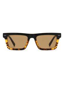 1 Pair Men's Colorblock Rectangular Retro Street Style Vacation Fashion Glasses - Multicolor - View 3
