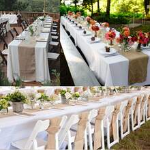 Burlap Table Runner, Unfinished‑Cut No‑Tassel Rustic Table Decor, Farmhouse Style Table Runner For Wedding Party Dining Home Decoration - Linen Table Runner - View 11