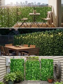 1 Piece Artificial Ivy Leaf Fence, Privacy Screen Roll, Simulated Plant Fence For Balcony, Patio, Garden, Wedding & Party Wall Decoration - 100*300cm - View 2